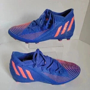 Adidas Predator Edge.3 Sz 5.5 FG Blue Youth Soccer Football Cleats GW2361